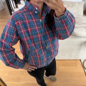 Vintage Talbots Plaid Cotton Bomber Jacket – Classic Prep/Retro Style – Size S/P